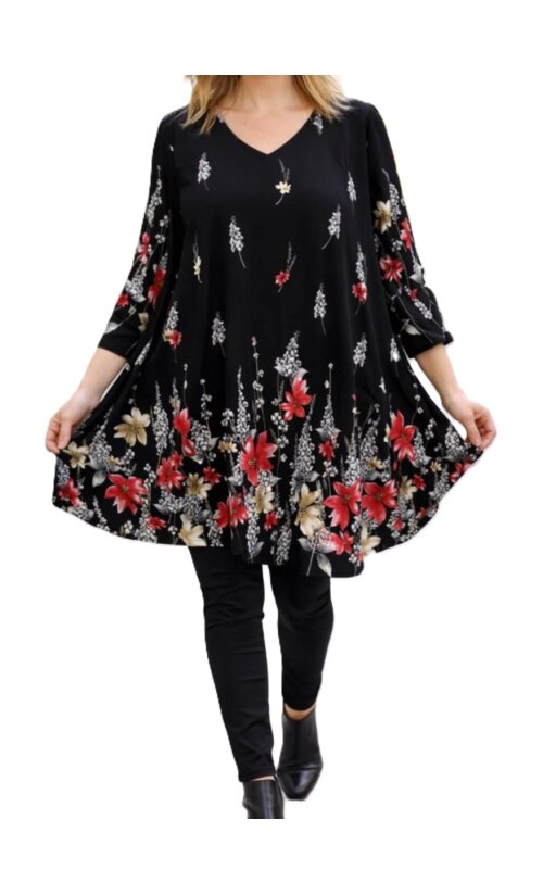 Alt laieneva lõikega tuunika