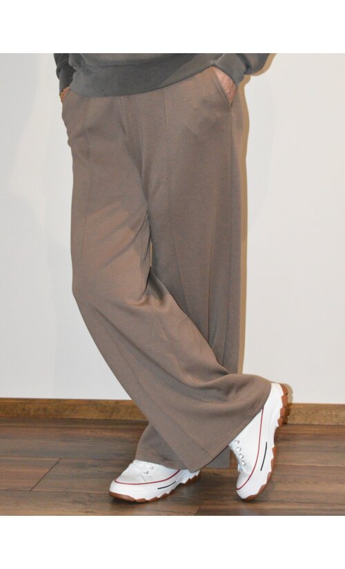 Naiste laialõikelised püksid 3XL-5XL, must, pruun, hall