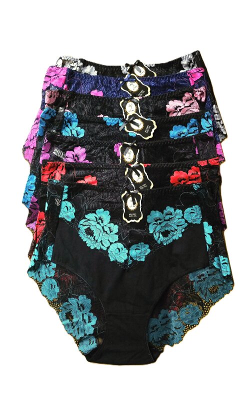 Naiste kõrgema pihaga pitsilised aluspüksid 4XL-6XL